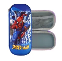 3D Embossed Avengers Pencil Pouch with 2 Compartment for Kids|smiggle Pencil Pouch for Kids|Smooth Zipper Closure Geometry Box Pencil Case Best Erturn Gift for Kids 1pcs (Spider-Man)-thumb1