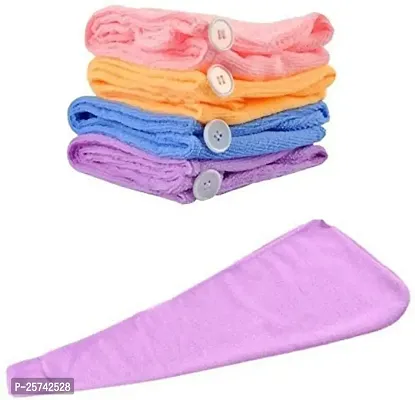 Ofelia Quick Turban Hair-Drying Absorbent Microfiber Towel/Dry Shower Caps (1 Pc)-thumb0