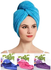 Ofelia Quick Turban Hair-Drying Absorbent Microfiber Towel/Dry Shower Caps (1 Pc)-thumb1