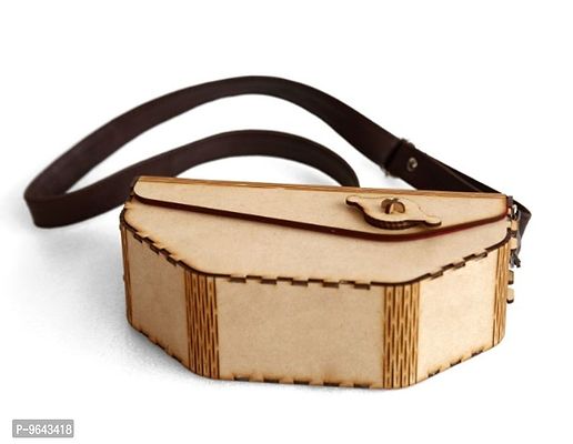 Womens Handcrafted Wooden Light Weight Unique Purse Handbag-thumb4