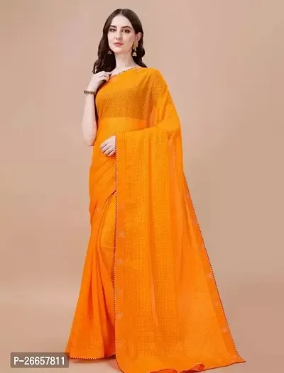 Beautiful Chiffon Saree With Blouse Piece For Women