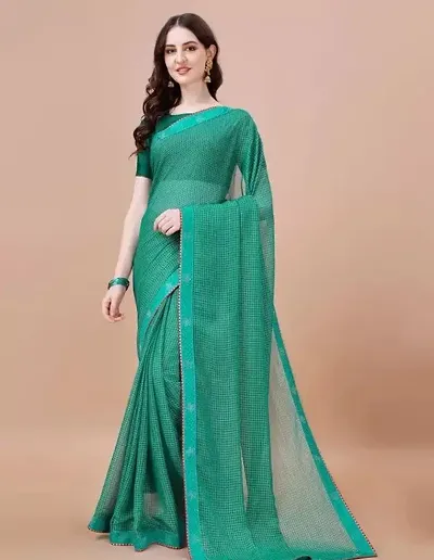 Elegant Chiffon Saree with Blouse piece 