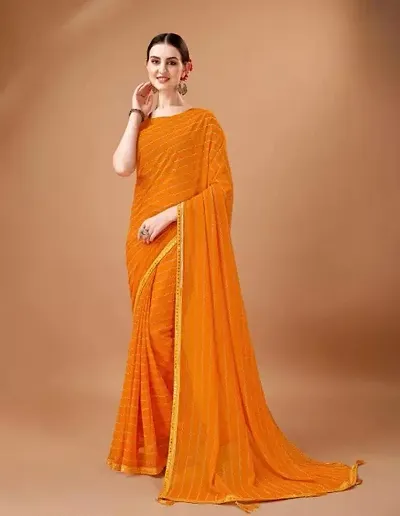 Classic Chiffon Saree with Blouse piece