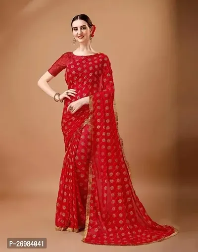 Classic Chiffon Saree with Blouse piece