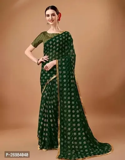 Classic Chiffon Saree with Blouse piece-thumb0