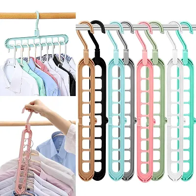 Clothes Hangers Space Saving Cascading Plastic Hanger Organizer Magic Hangers  Closet Space Saver, 8 Pack 