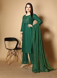 Stylish Viscose Rayon Kurta, Bottom and Dupatta Set For Women-thumb2