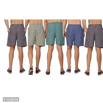 Boxer Men's Sports Cotton Shorts Pack of 5 (Medium, Multicolour)-thumb2