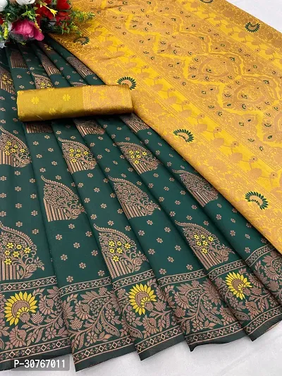 Stylish Art Silk Saree Jacquard Weaving Zari Saree For Women