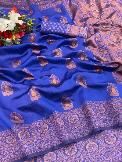 Stylish Art Silk Saree Jacquard Weaving Zari Saree For Women