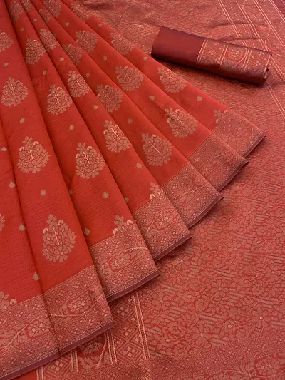 Stylish Art Silk Saree Jacquard Weaving Zari Saree For Women