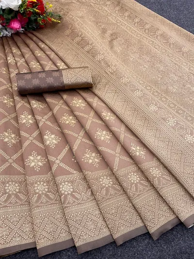 Kanjeevaram Jacquard Art Silk Saree with Blouse piece