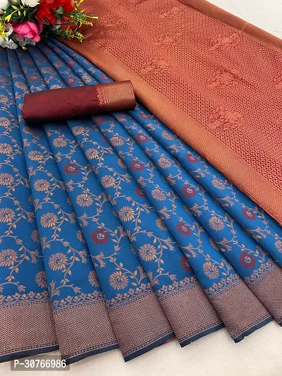 Stylish Art Silk Saree Jacquard Weaving Zari Saree For Women