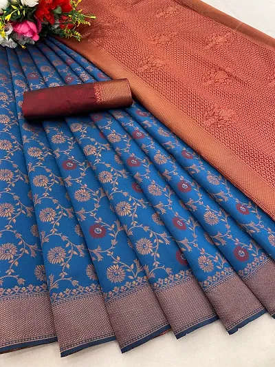 Stylish Art Silk Saree Jacquard Weaving Zari Saree For Women