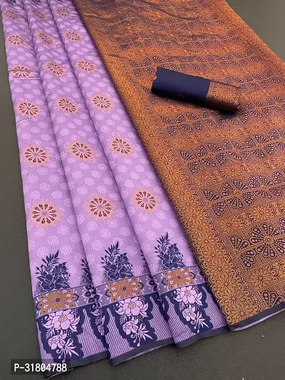 Stylish  Banarasi silk Saree Jacquard Weaving Zari Saree For Women-thumb0