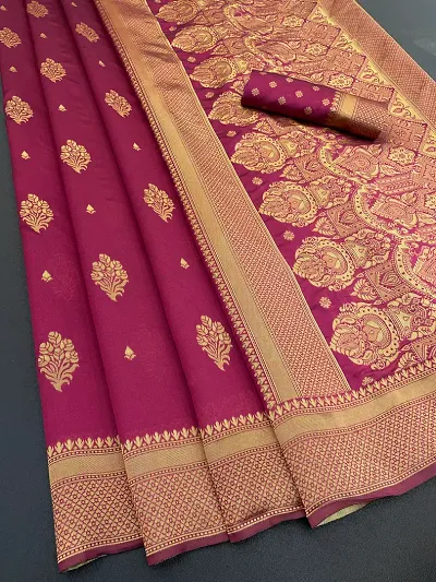 Kanjeevaram Zari Woven Art Silk Saree with Blouse piece