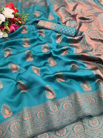 Stylish Art Silk Saree Jacquard Weaving Zari Saree For Women