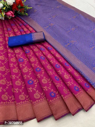 Stylish Art Silk Saree Jacquard Weaving Zari Saree For Women