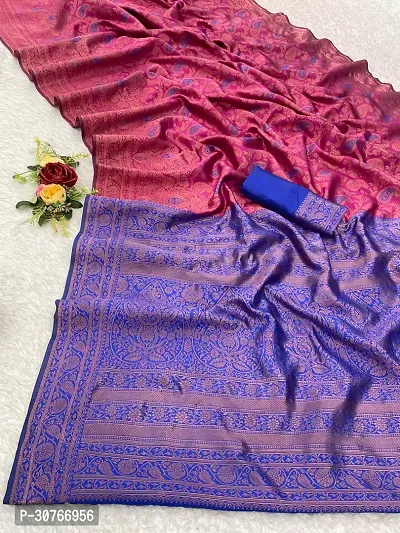 Stylish Art Silk Saree Jacquard Weaving Zari Saree For Women-thumb0