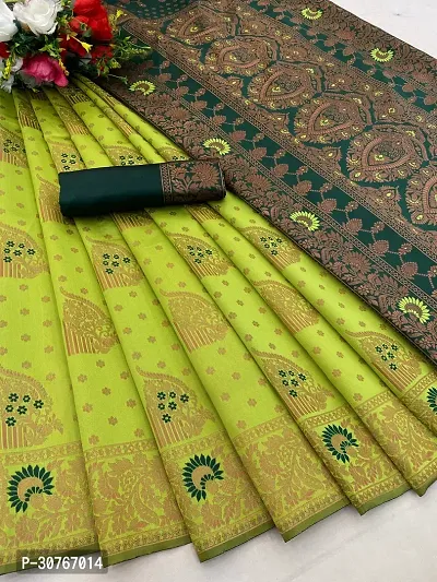 Stylish Art Silk Saree Jacquard Weaving Zari Saree For Women