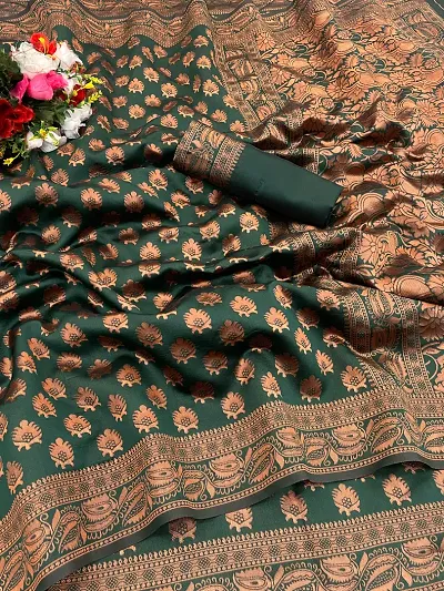 Stylish Art Silk Saree Jacquard Weaving Zari Saree For Women