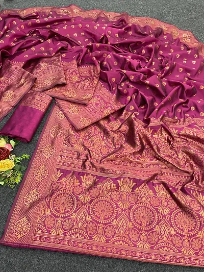 Kanjeevaram Zari Woven Art Silk Saree with Blouse piece