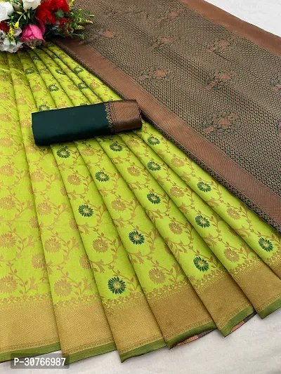 Stylish Art Silk Saree Jacquard Weaving Zari Saree For Women-thumb0