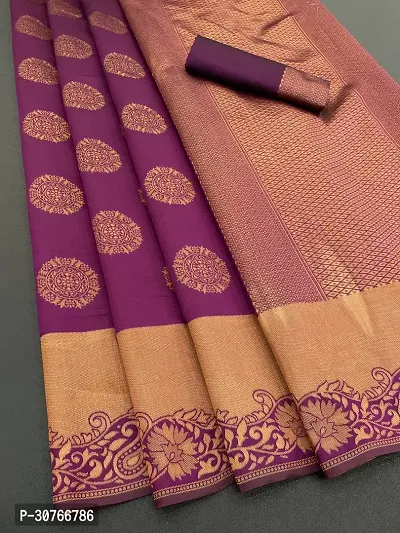 Stylish Art Silk Saree Jacquard Weaving Zari Saree For Women-thumb0