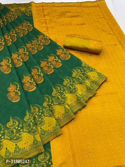 Stylish  Banarasi silk Saree Jacquard Weaving Zari Saree For Women-thumb0