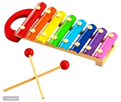 Vcare Wooden Xylophone For Kids Musical Instrument Piano Toy For Babies, Kids, Childrens With 8 Note-thumb0