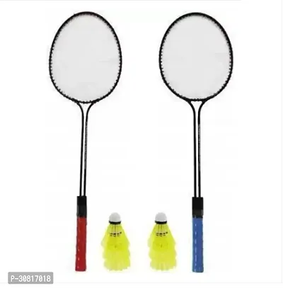 Double rod racket Multicolor Strung Badminton Racquet Multicolor Strung Badminton Racquet Pack of 1 0.4 g