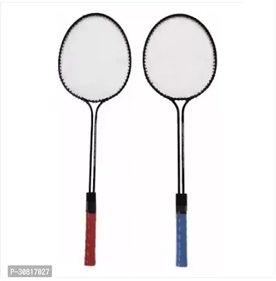 Badminton Racquet Set of 2 with Shuttlecock 10 Pcs Multicolor Strung Badminton Racquet Pack of 1 0.4 g-thumb0