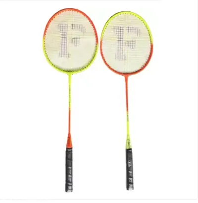 Badminton Yellow Orange Unstrung Badminton Racquet Pack of 1 0.5 G