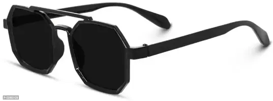 Fabulous Black Plastic Square Sunglasses For Unisex