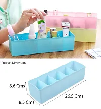 Plastic Multipurpose Drawer Organizer , Multi Color - Set of 1 (L - 26.5 x W - 8.5 x H - 6.5 cm )-thumb1