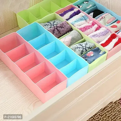 Plastic Multipurpose Drawer Organizer , Multi Color - Set of 1 (L - 26.5 x W - 8.5 x H - 6.5 cm )-thumb4