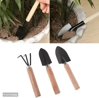 6Pcs Mini Gardening Tools Set Gardening Shovel Small Garden Rake and Hand Trowel-thumb3