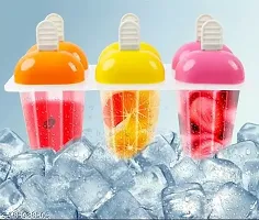 Ice Candy Set of 6 Plastic Reusable Ice Pop Makers, Homemade Popsicle Frozen Ice Cream Moulds Tray Kulfi Candy Ice Lolly Mold for Children  Adults | Diwali Gift (Multi-Color)-thumb4