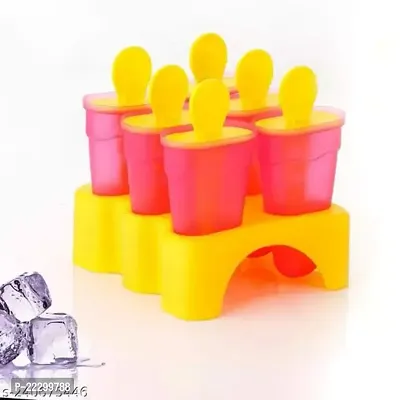 1 Pis Combo Of The Ice Cream Candy Kulfi Maker Mould ice Stick Trays Classic Reusable_Jumbo Ice Pop Mold_Ice Candy_Kulfi_Maker_6 Pic Set