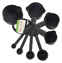 Plastic Measuring Cups and Spoons - 8 Pcs (Multicolor)-thumb1