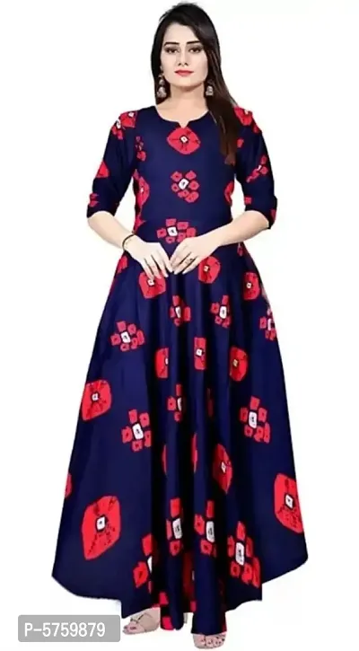 Rayon Printed Gown For Women