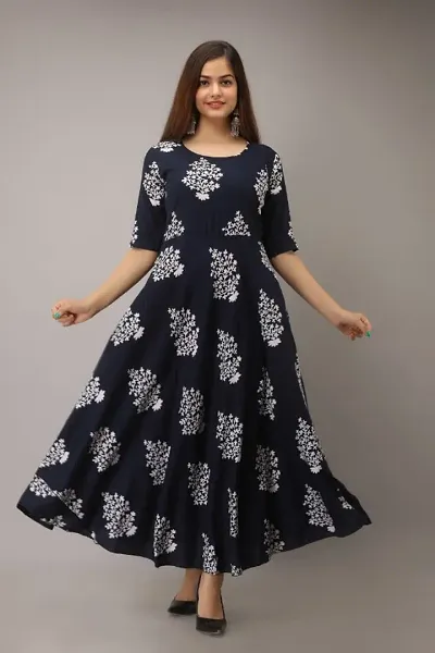 Womens Printed Stylish Ethnic Gown