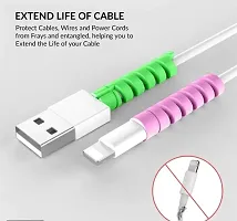 Cable Protector Data Cable Saver Charging Cord Protective Cable Cover (Pack of 2) 4pcs in 1 pack.-thumb2