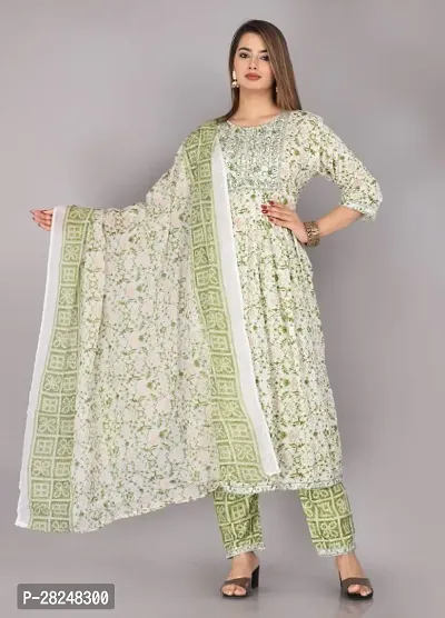 Fancy Rayon Kurta Bottom And Dupatta Set For Women