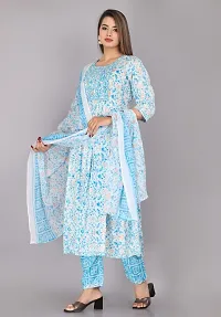 Fancy Rayon Kurta Bottom And Dupatta Set For Women-thumb1