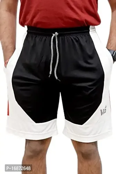 World Sports Men Sport Short Black Colour maching White red Colour Sportswear  Gym wear and athelitic and Running WEAR and Micro pp Strechable Cool Fabric