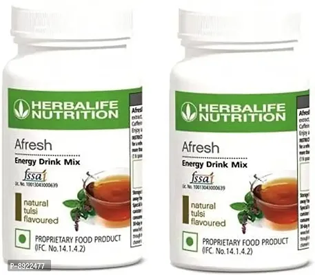 Herbalife Afresh Energy Drink Tulsi Flavor 50gm Pack of 2
