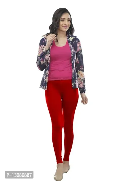 Buy Comfort Lady Women's Stretch Fit Ankle Length Legging (000352_Red  Chilly_Free Size) Online In India At Discounted Prices