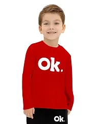 NOT BAD BOY OK OK Full Sleeve Cotton Stylish Tshirt and Pant Set for Boys | Pack of 1 |-thumb3
