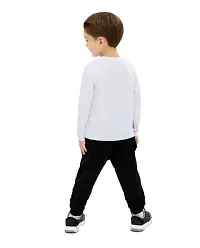 NOT BAD BOY OKOK Cotton Styilsh Printed Tshirt & Pant for Boys | 3-4 Years | White | Pack of 1-thumb1